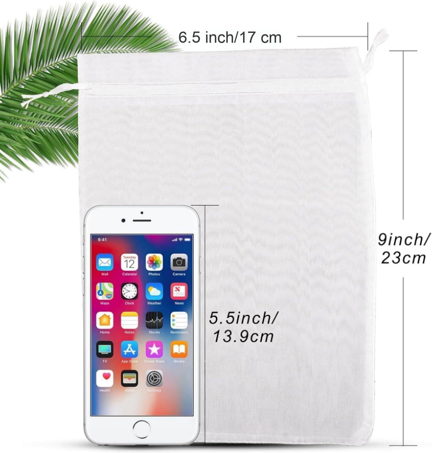 Thumbnail 1 de ANZNKU 50Pcs Organza Bags 6x9 Large White Gift Bags for Candy, Jewelry, and Party Favors