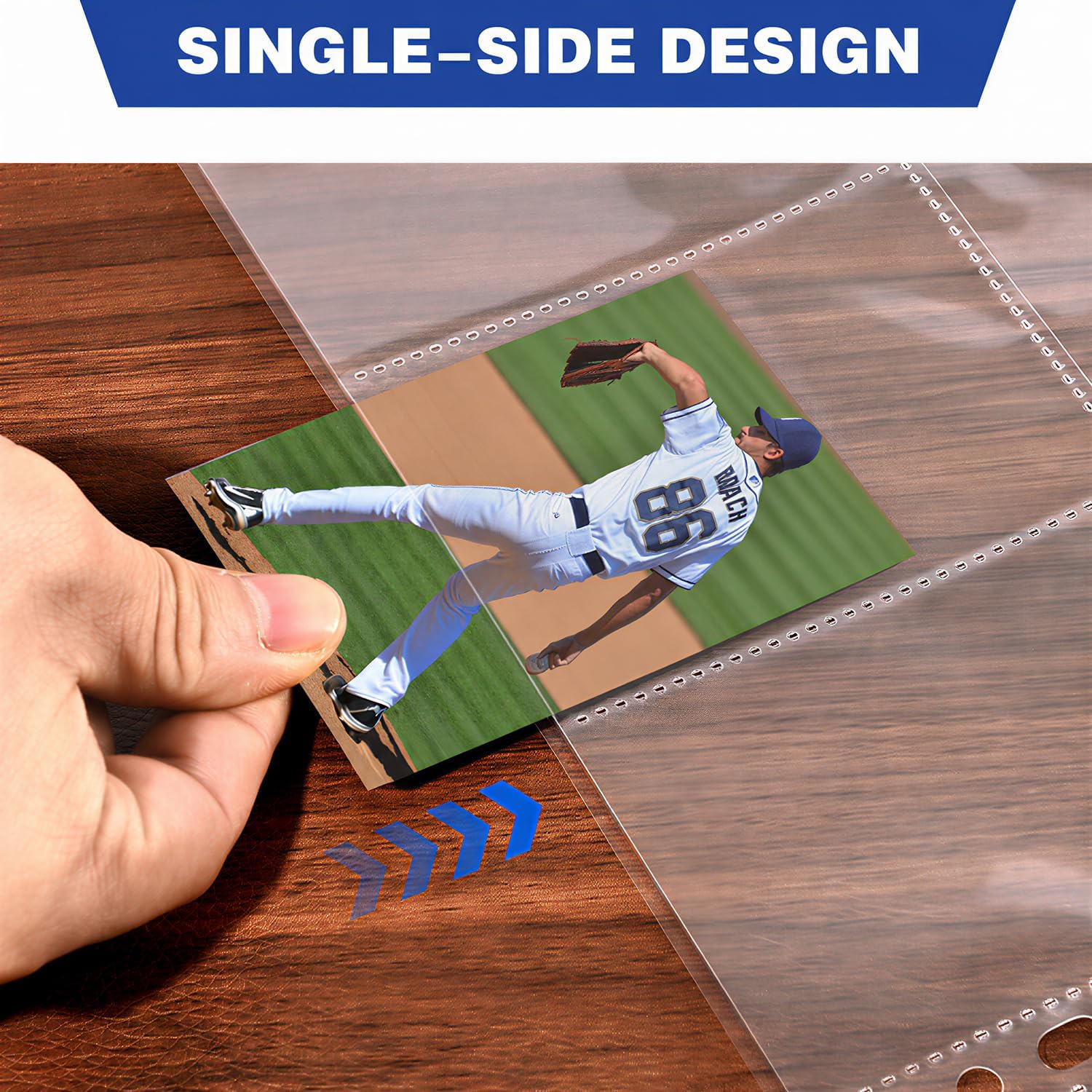 Thumbnail 1 de 50 Pack 9 Pocket Card Sleeves Binder Sheets for 3-Ring Binders