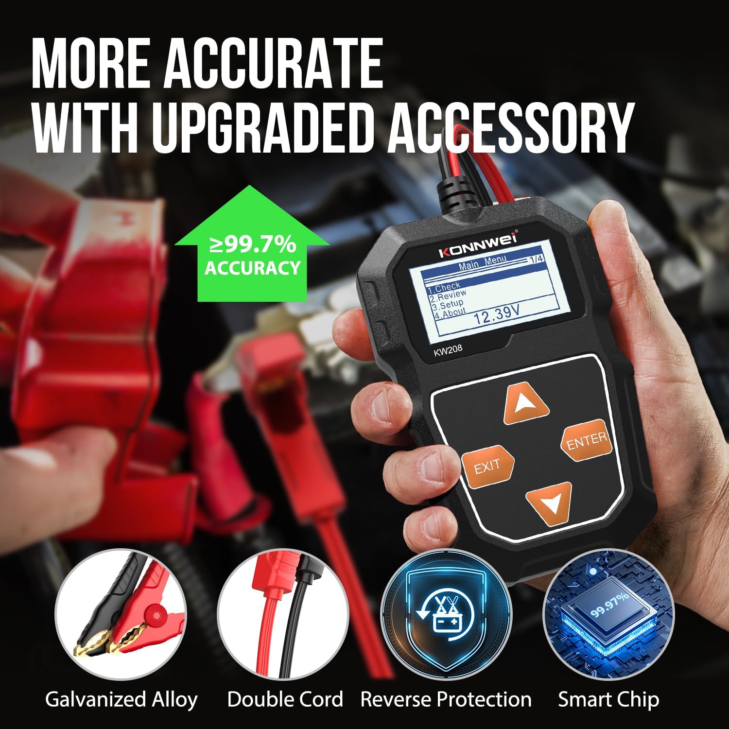 Thumbnail 2 de KONNWEI KW208 12V Battery Tester