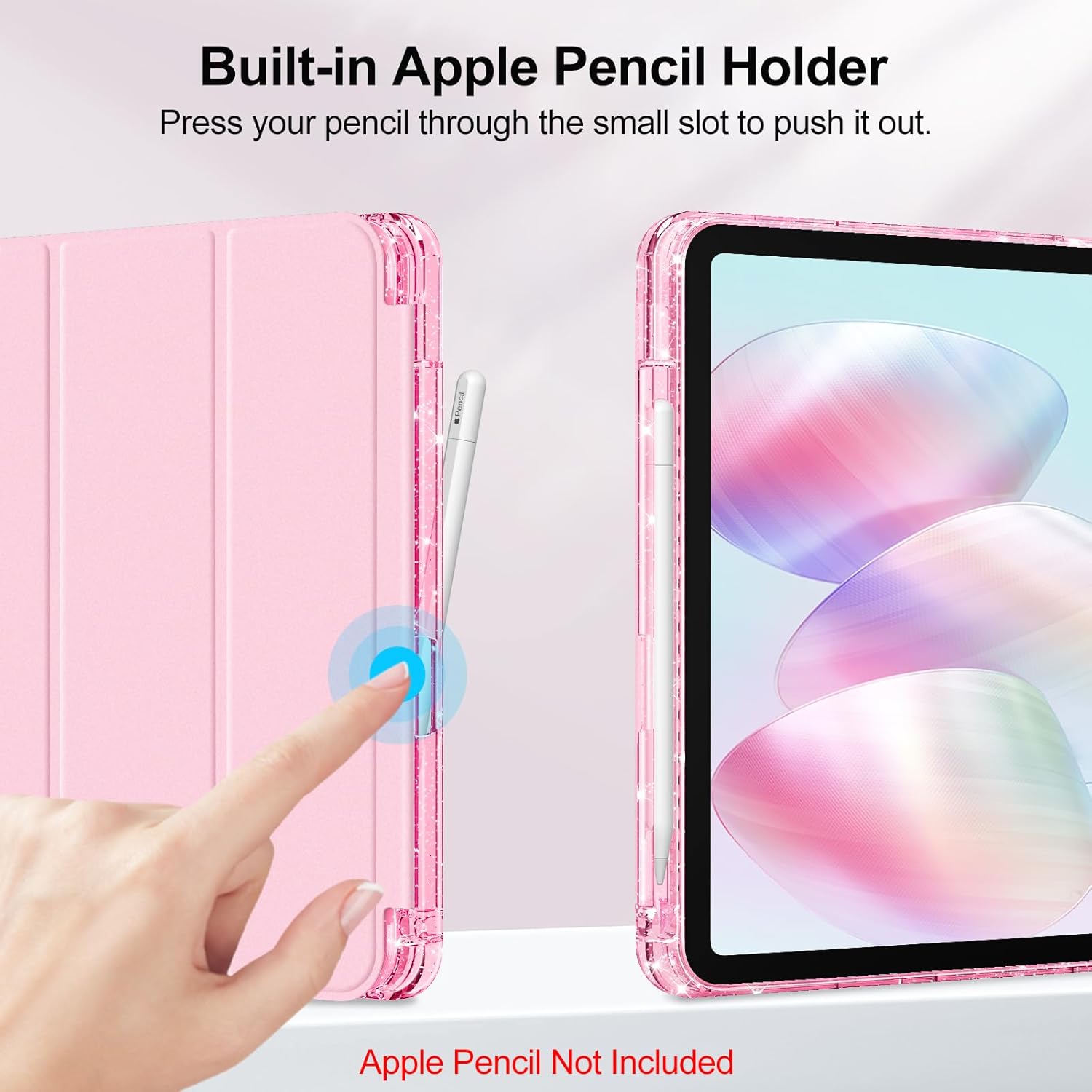 Detalle 2 de FINTIE Glitter Case for iPad 11in with Pencil holder
