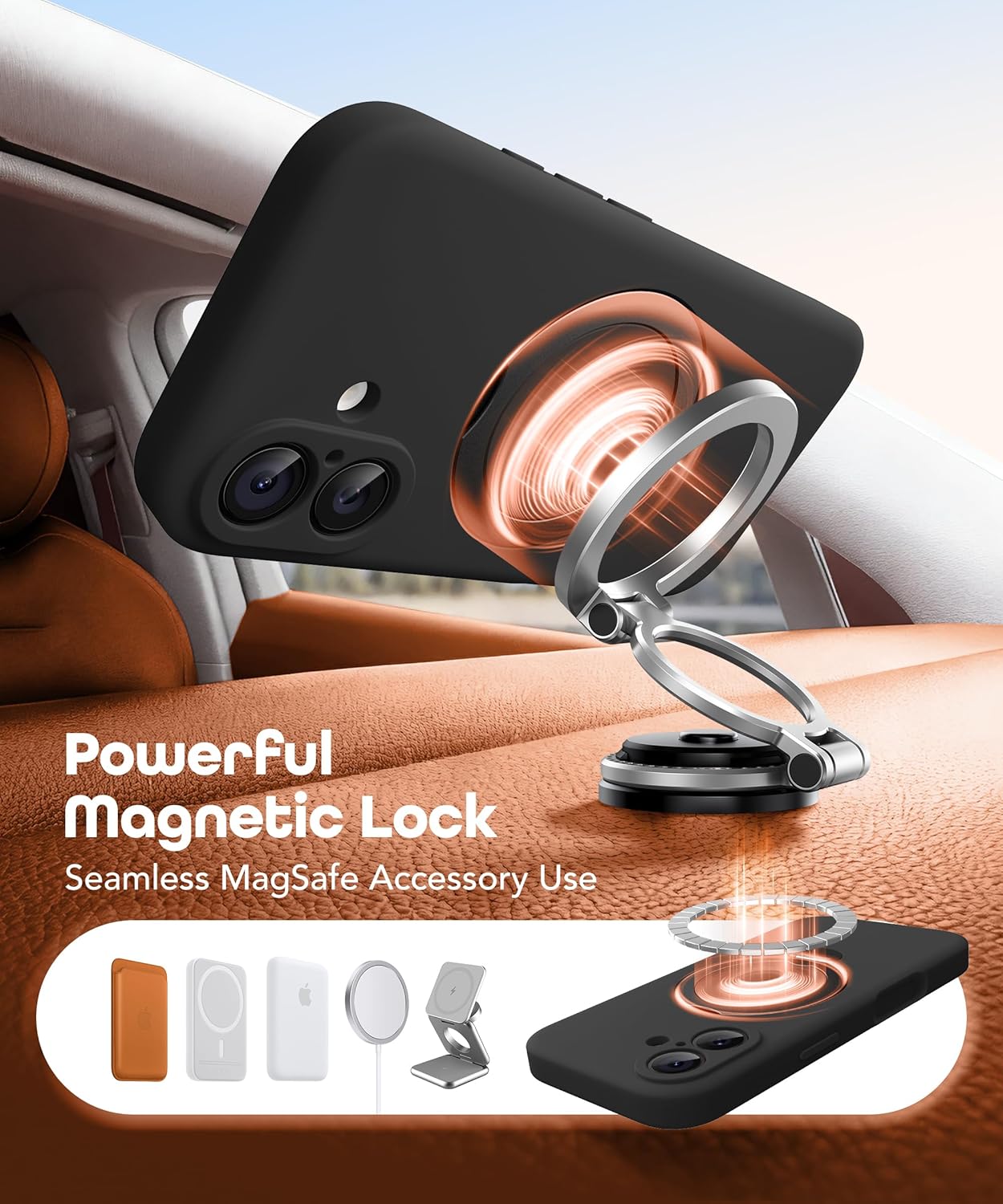 Thumbnail 2 de GolbinBox for iPhone 17 Case with 360° Spin Magnetic Stand