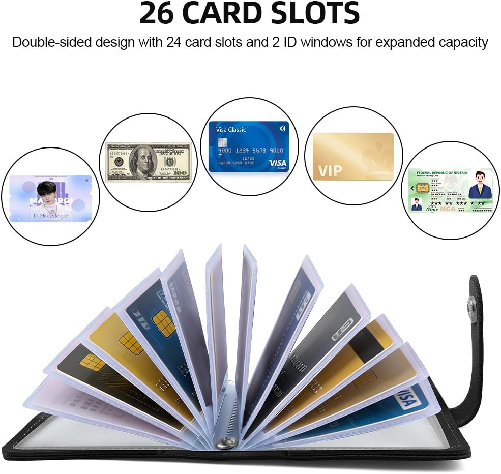 Thumbnail 3 de OSDUE Porta Carte di Credito in Pelle PU con protezione RFID/NFC e 26 scomparti