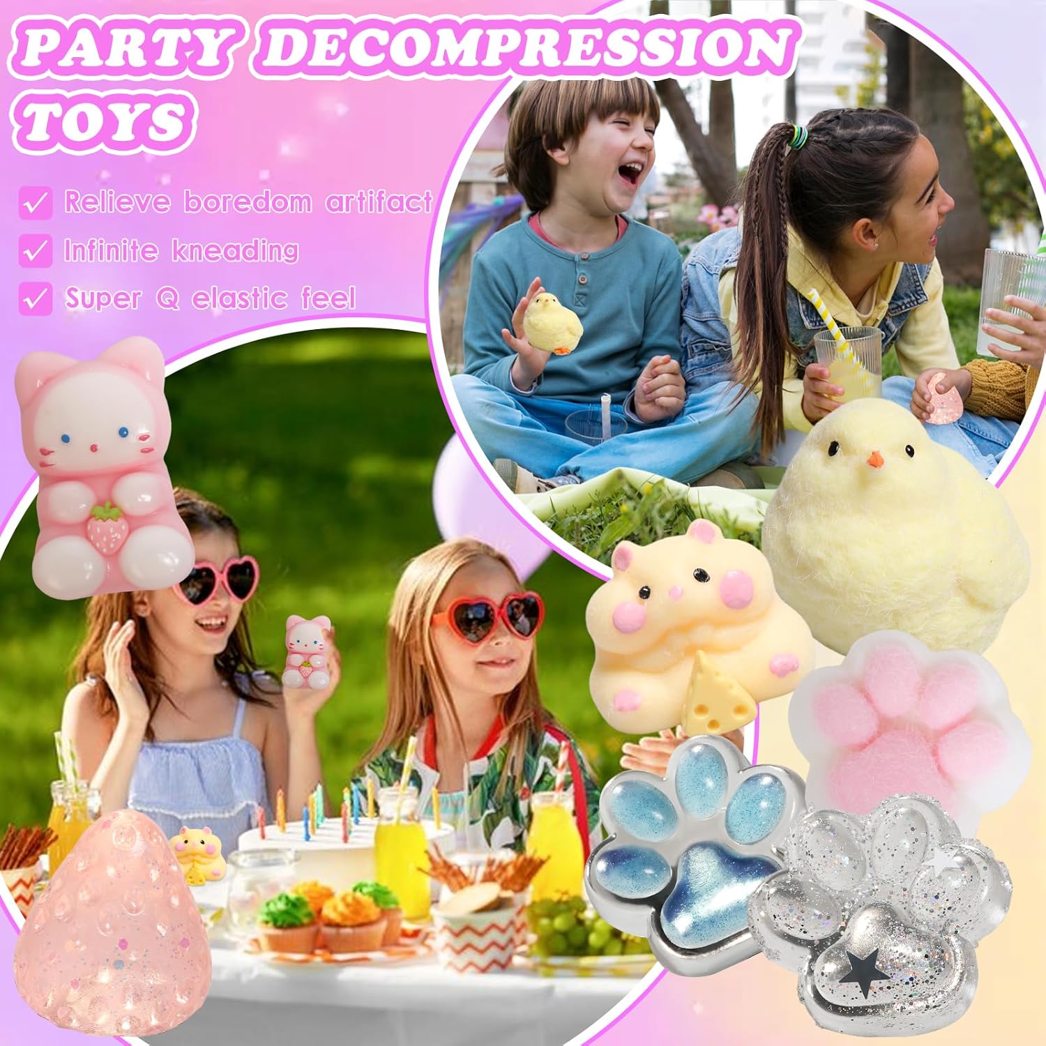 Thumbnail 3 de 19pcs Squishy Pack: Fidget Toys Kit for Kids 4–12