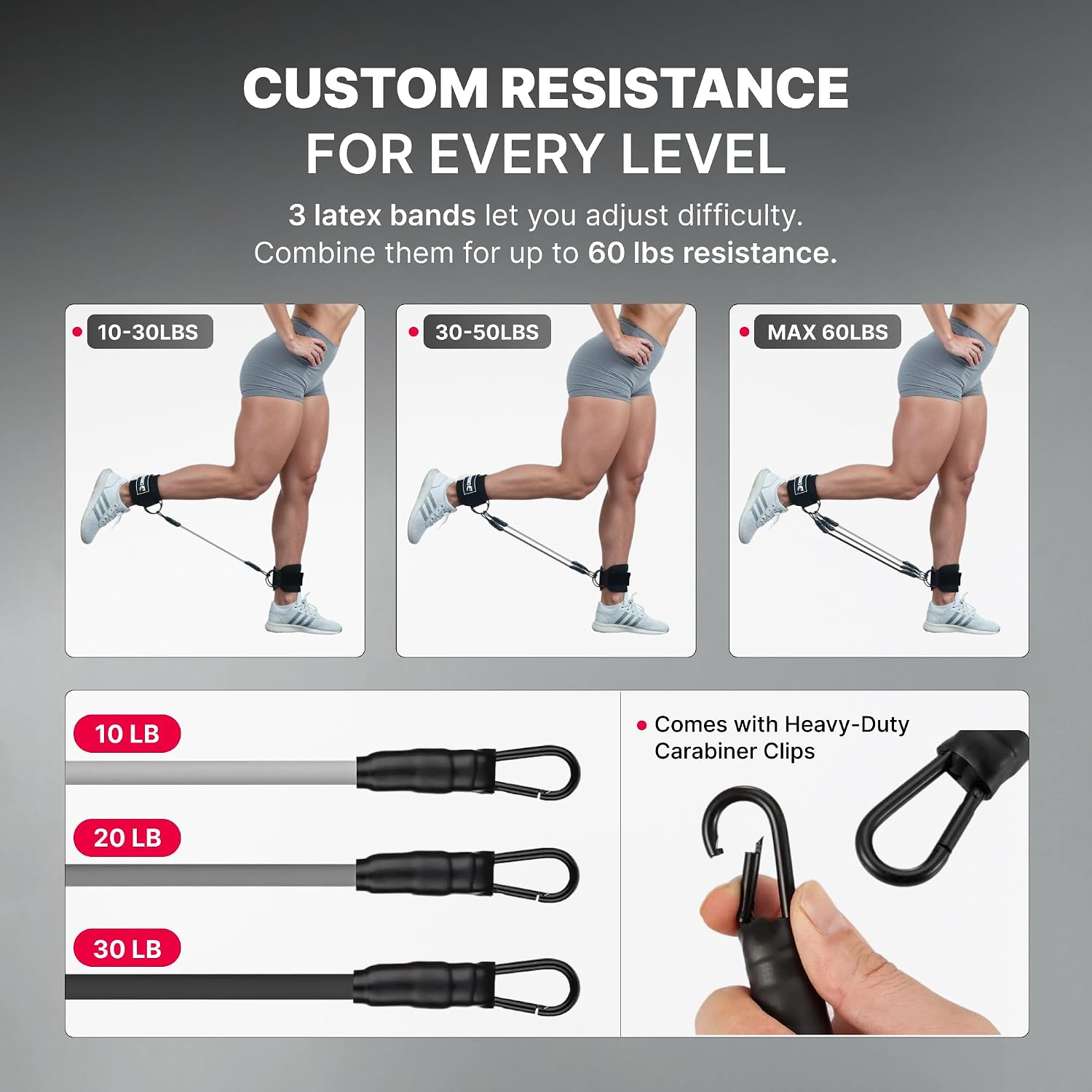 Detalle de DMoose Ankle Strap for Cable Machine – One Size Fit with Premium Padding for Glutes and Lower Body
