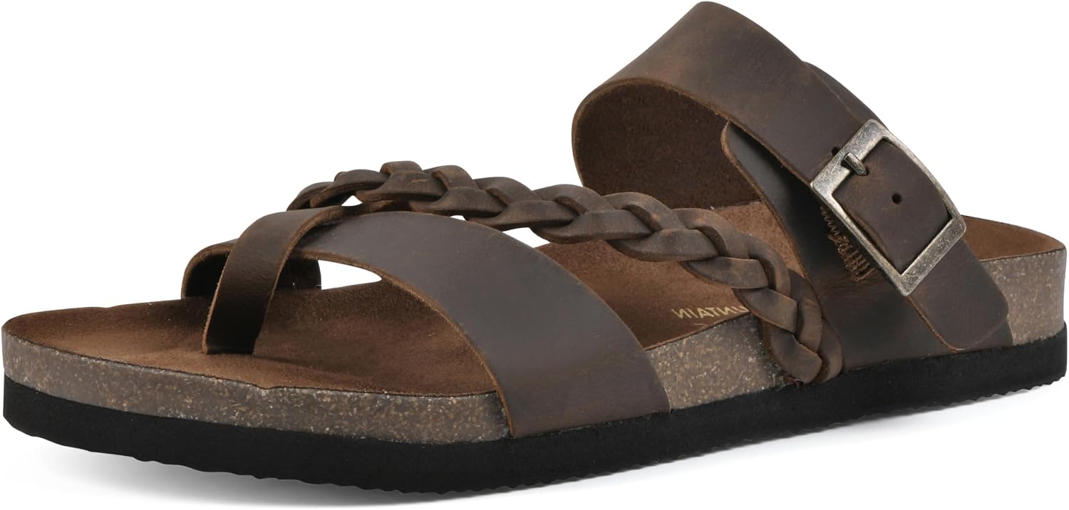 Detalle de WHITE MOUNTAIN Women's Hazy Braided Signature Comfort-Molded Footbed Sandal