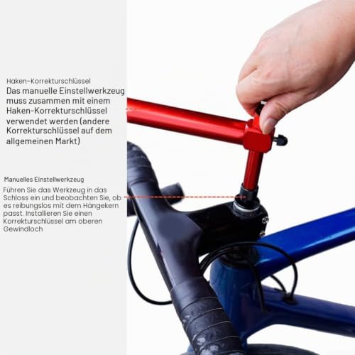 Thumbnail 7 de PETSTIBLE Lenker-Symmetrie-Einsteller – präzises Ausrichtungswerkzeug für Fahrradhebel (schwarz)