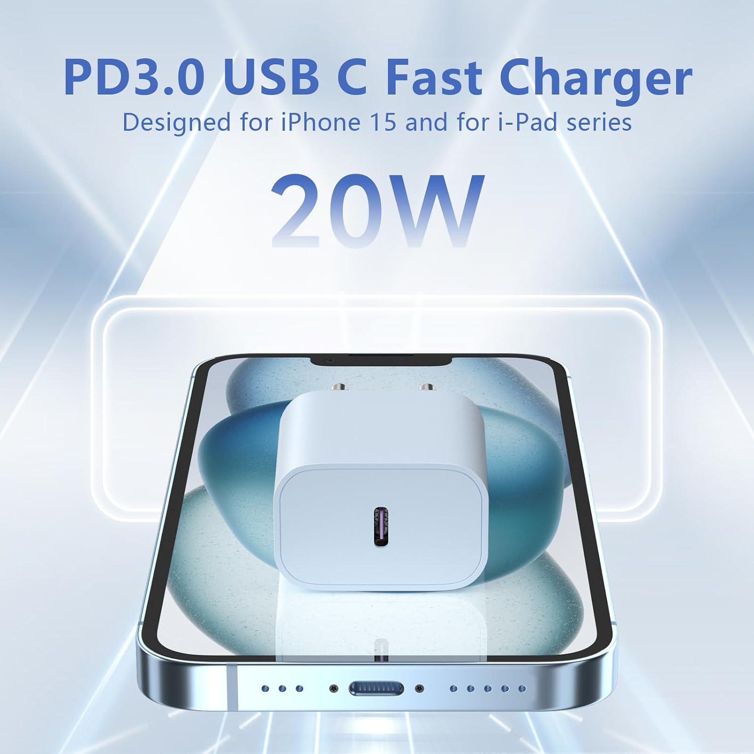 Detalle 2 de Apple 20W Cargador Rápido USB-C con Cable Lightning