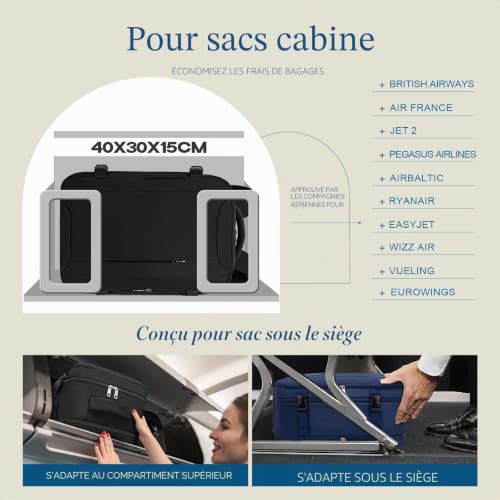 Detalle de Lossga Bagage Cabine 40x30x15 pour Air France – Sac à dos cabine Lossga
