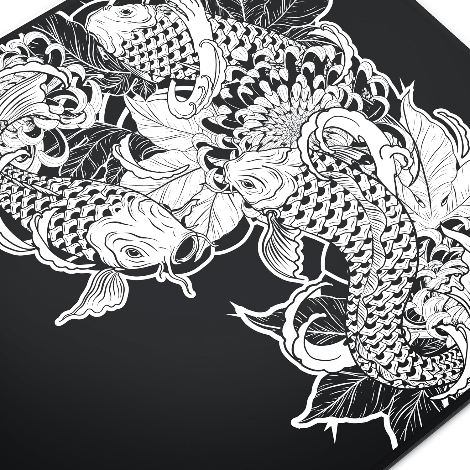 Detalle de TITANWOLF Koi Tattoo 3 XXL Speed Gaming Mouse Mat (900 x 400 x 3mm)