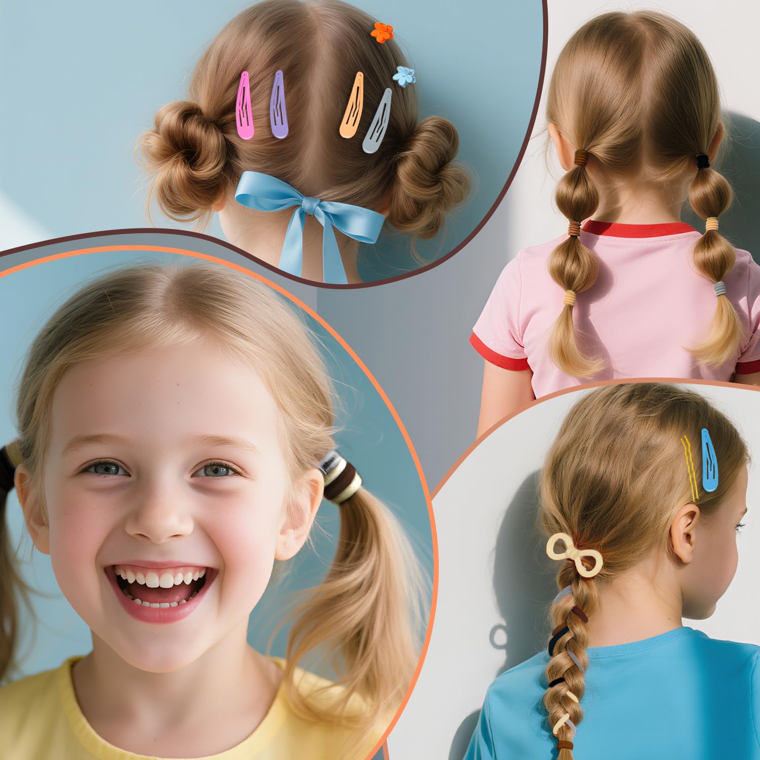 Thumbnail 6 de TsMADDTs Hair Accessories Set, 6-Color Elastics, Clips and Styling Tools