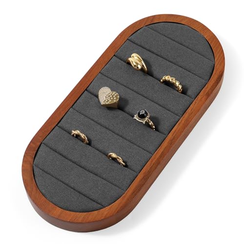 Detalle de Oirlv présentoir à bagues en bois
