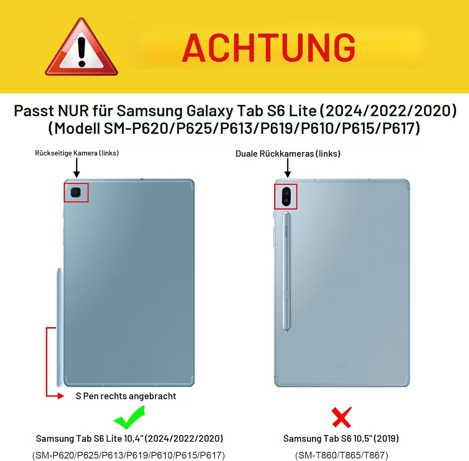 Thumbnail 1 de Fintie Hülle für Samsung Galaxy Tab S6 Lite 10.4 (SM-P620/625/610/613/615/619) – Dunkelblau
