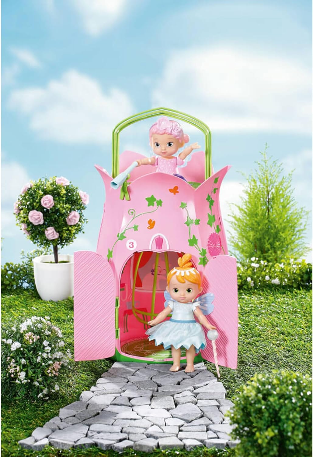 Detalle de BABY born Storybook Cottage 833803 uitklapbaar feeënhuis met accessoires