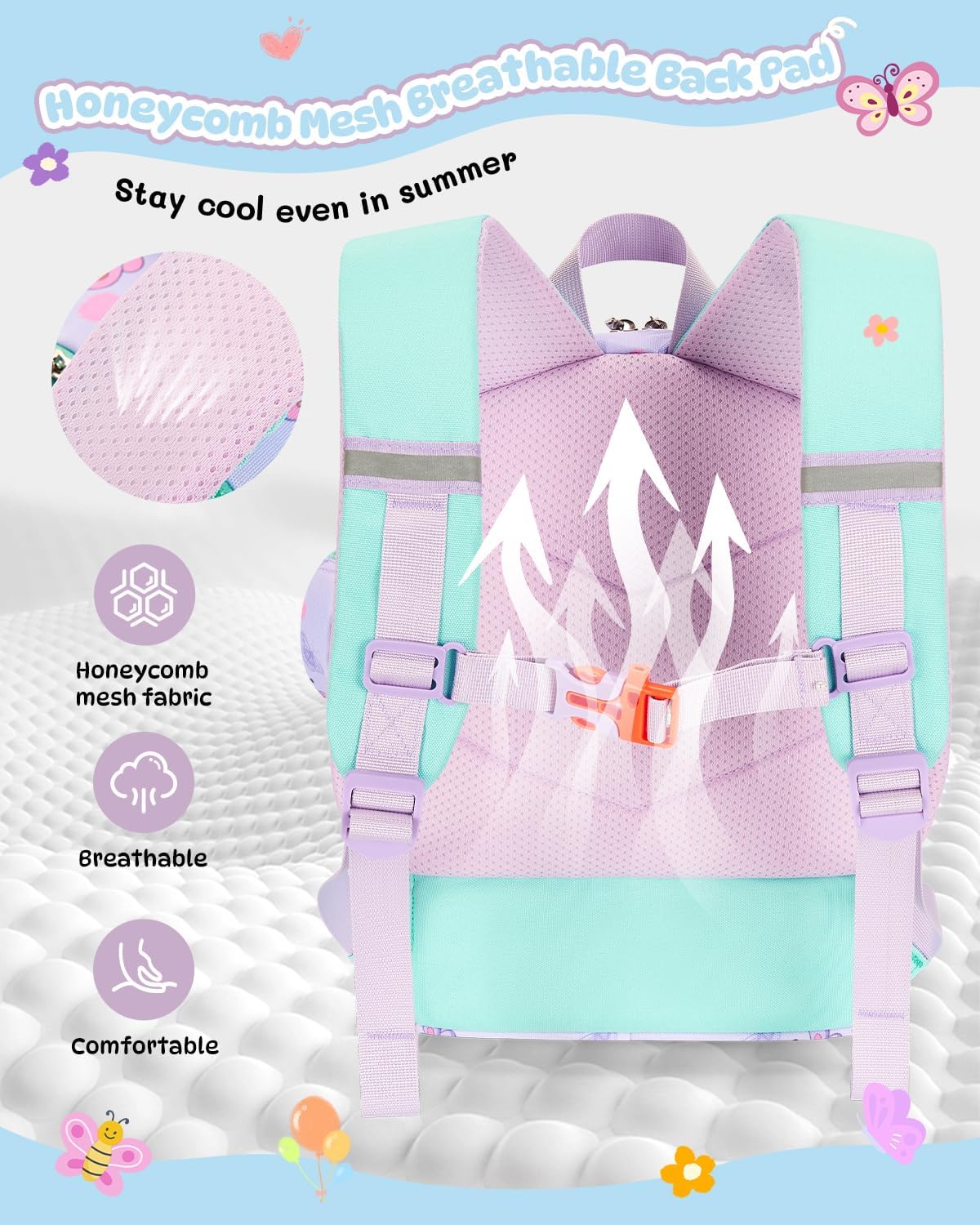 Thumbnail 1 de PROTAURI Sac à Dos Enfant Maternelle Papillon – 11,5 L, isolation et sécurité