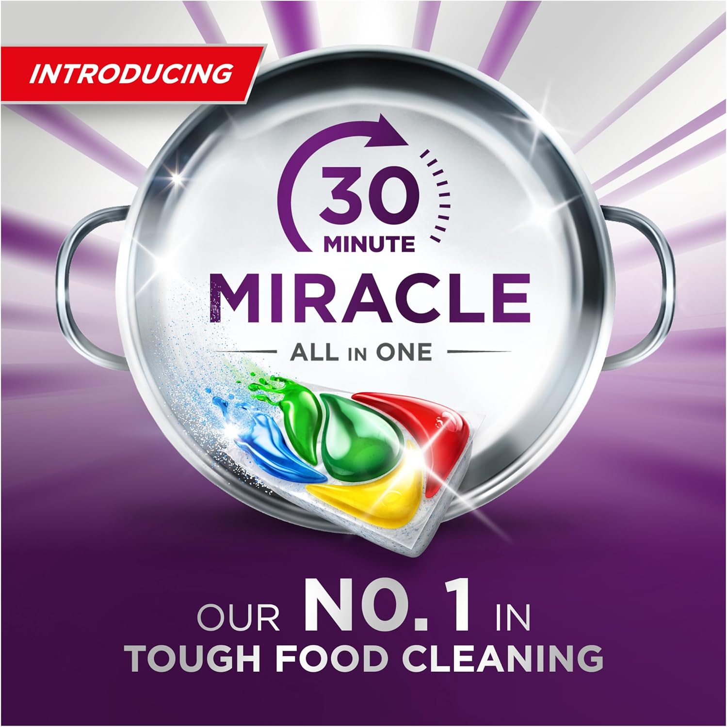 Detalle de Fairy 30 Minute Miracle Platinum Plus Dishwasher Tablets (5 x 31 capsules)