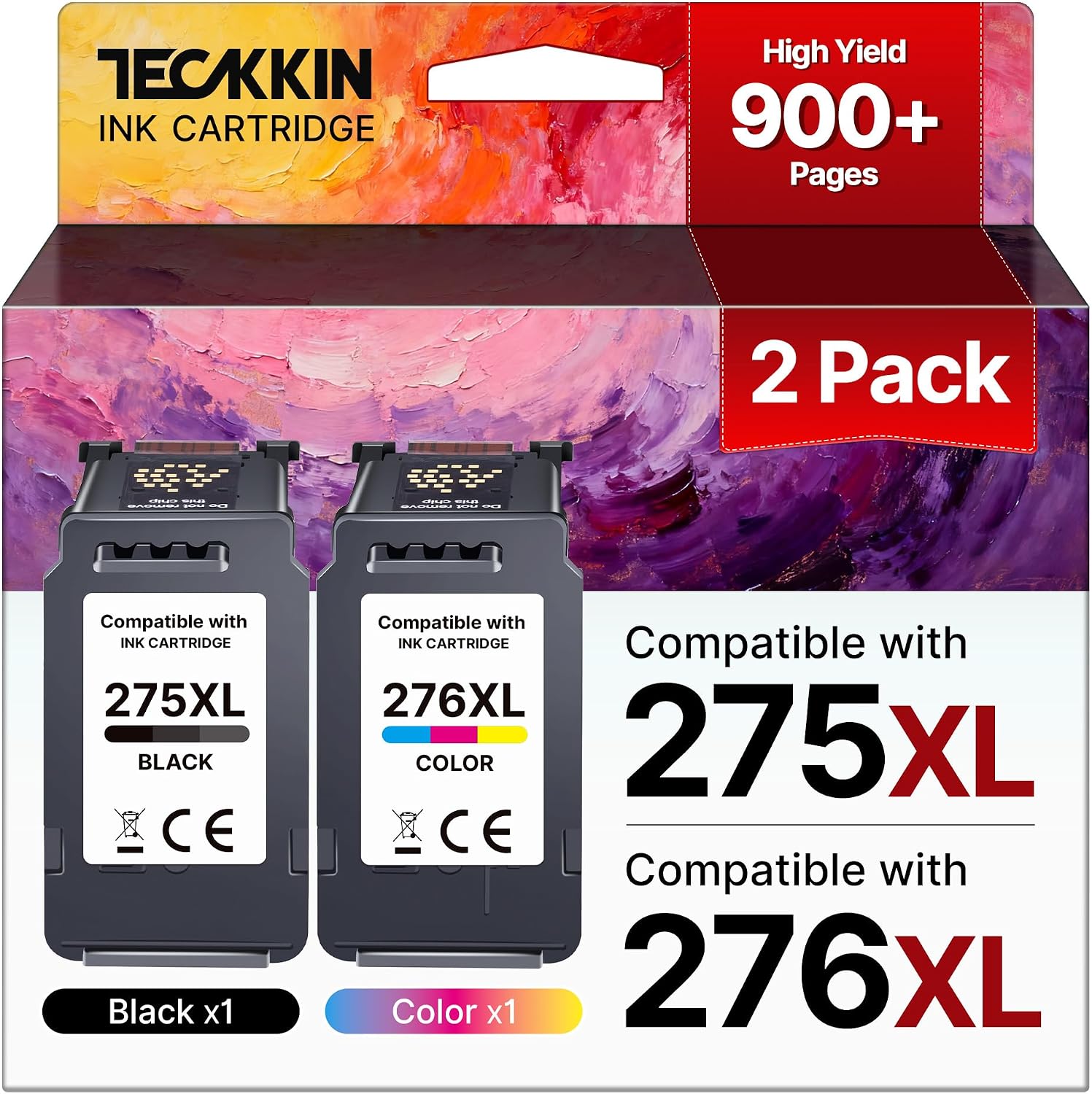 Detalle de TECKKIN PG-275 XL/CL-276 XL Black and Tri-Colour Ink Cartridges