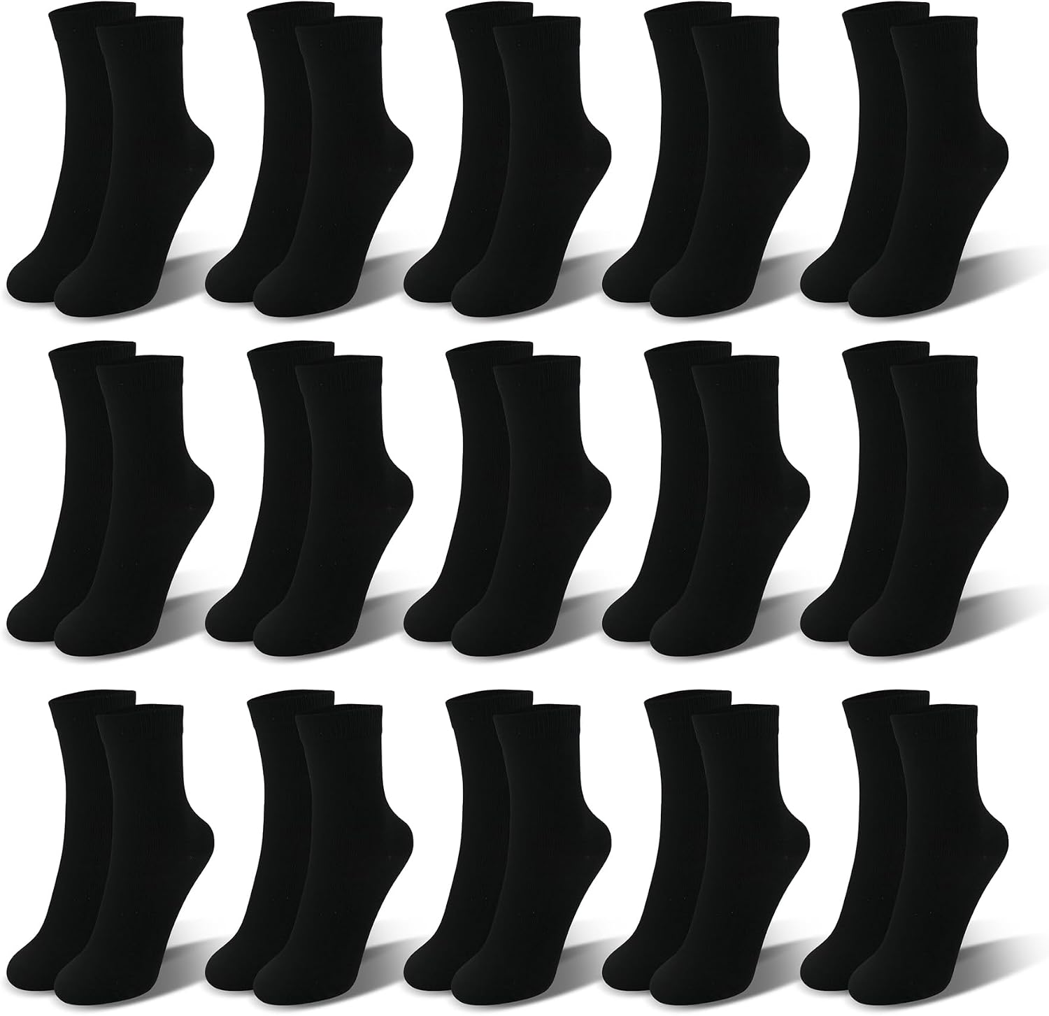 Detalle de Zzxlw Kinder Socken Jungen Schwarz Weiß Grau – 15 Paar, atmungsaktiv, komfortabel & vielseitig