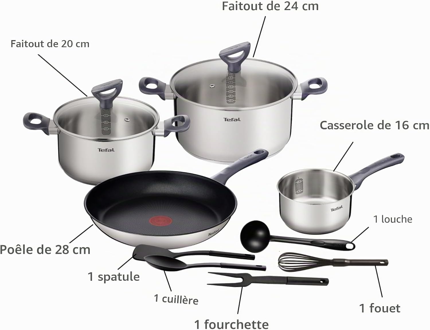 Thumbnail 6 de Tefal Daily Cook G713SB45 Batterie 11 pcs