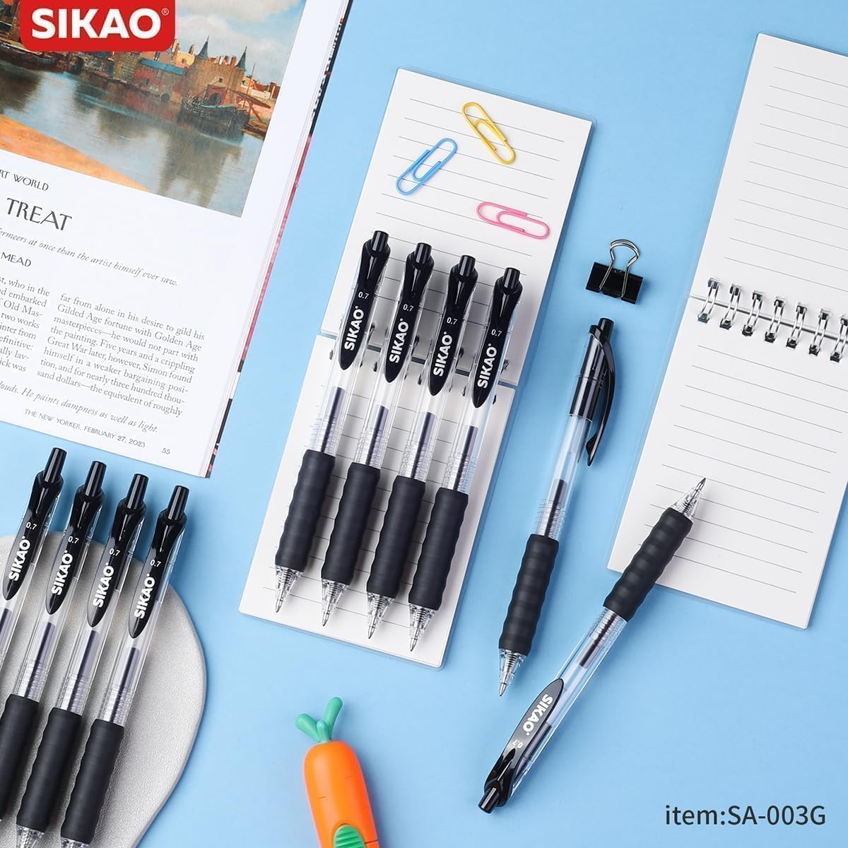 Thumbnail 6 de Black Gel Pens, 0.7 mm