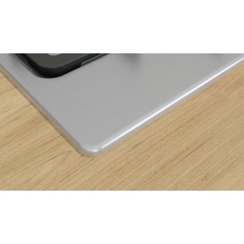 Detalle de Bosch Serie 4 PGP6B5K90: placa de gas 4 fuegos 58 cm en acero inoxidable