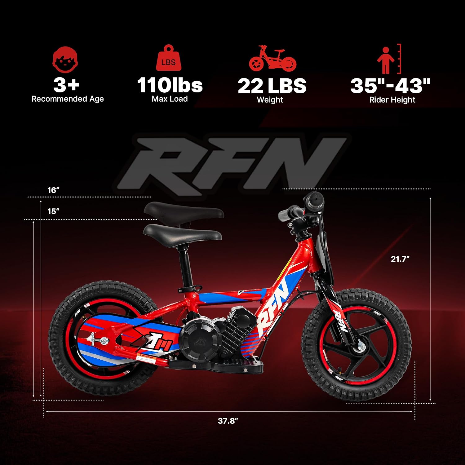 Detalle 2 de RFN Kids' Electric Bike 12-Inch