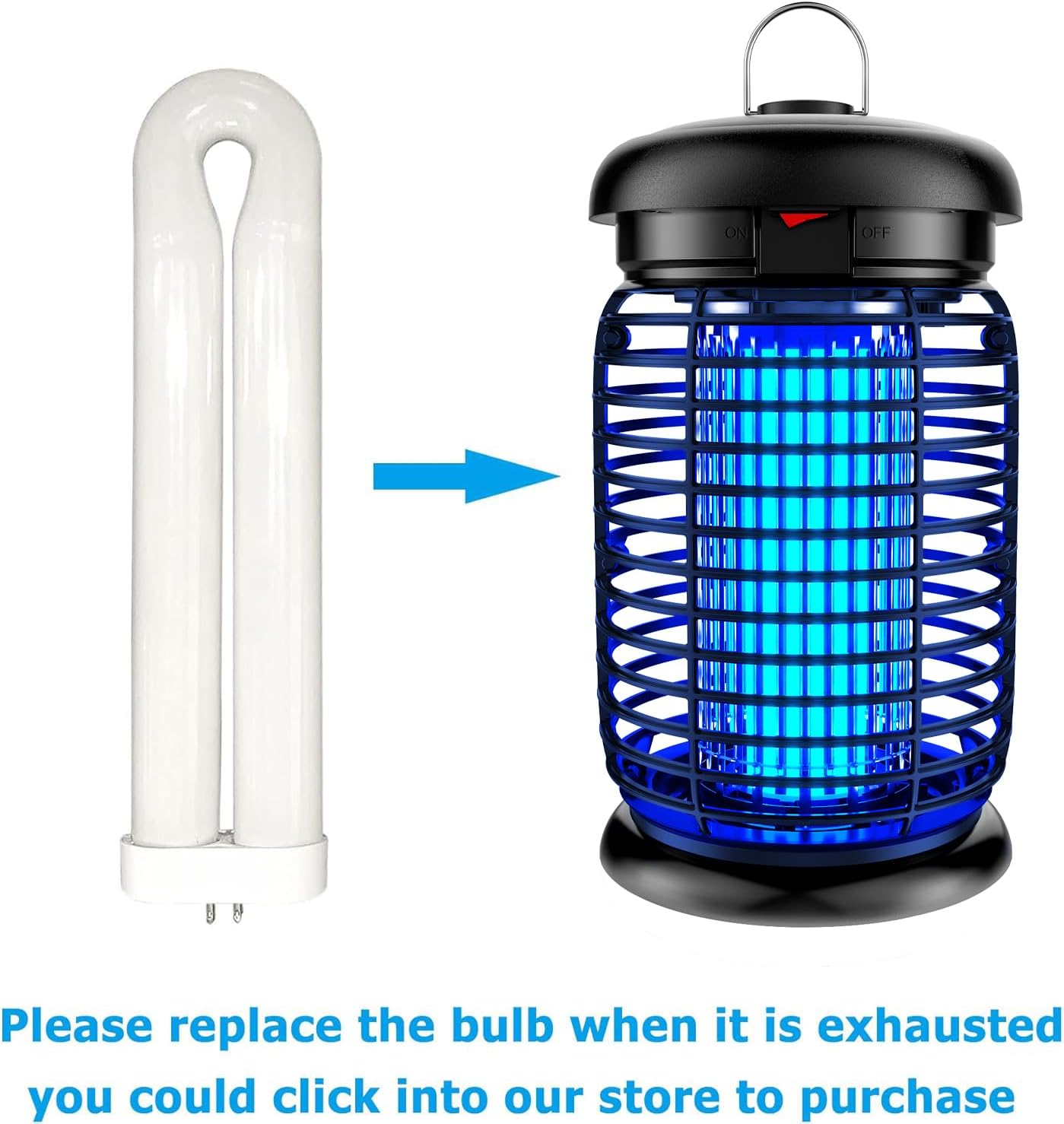 Thumbnail 6 de WUEAOA Insektenvernichter elektrisch mit UV-LED (4200V, 15W) für innen & außen, IPX4