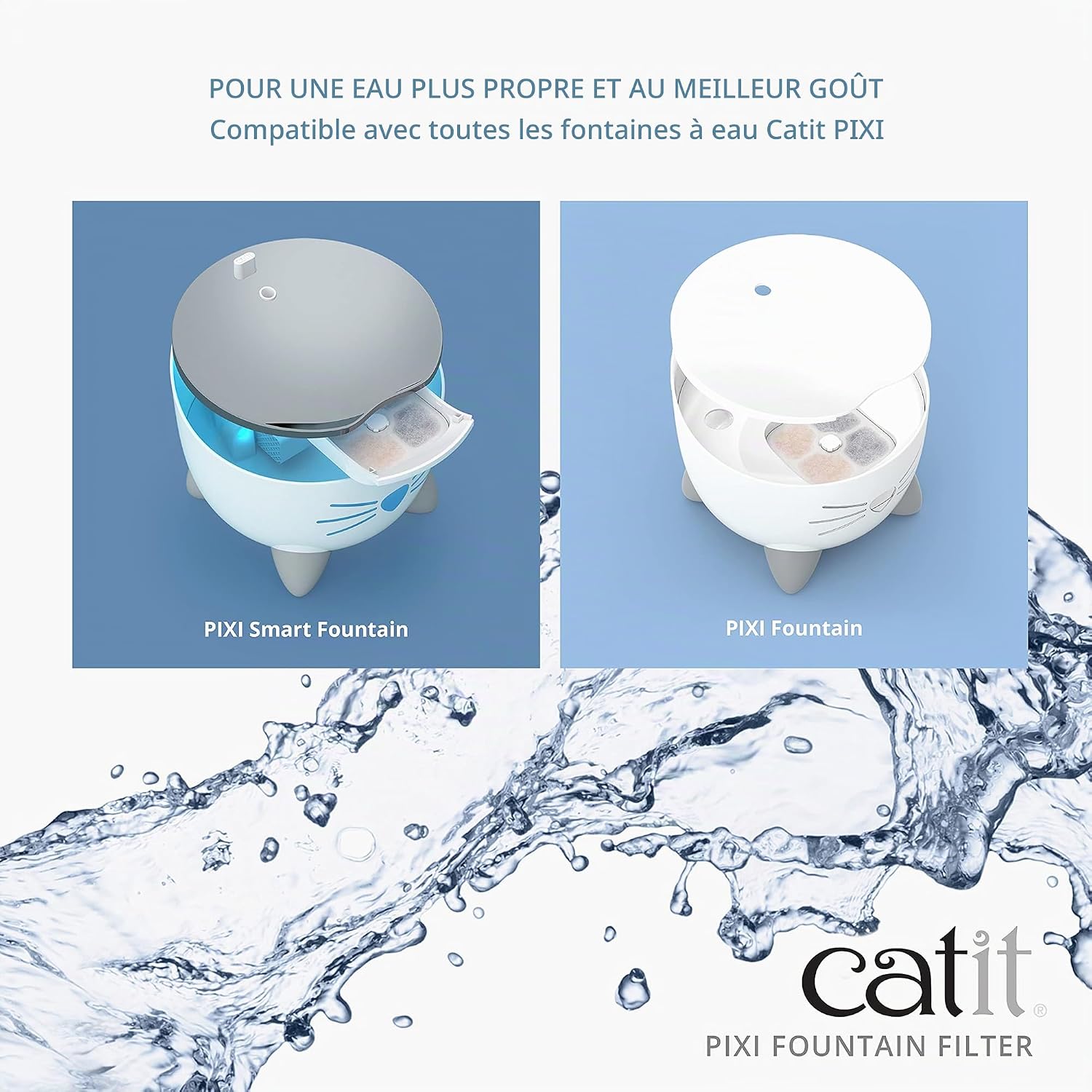 Thumbnail 1 de Catit Pixi lot de 6 fontaines pour chat (blanc) — pièces de remplacement pour fontaines Catit Pixi