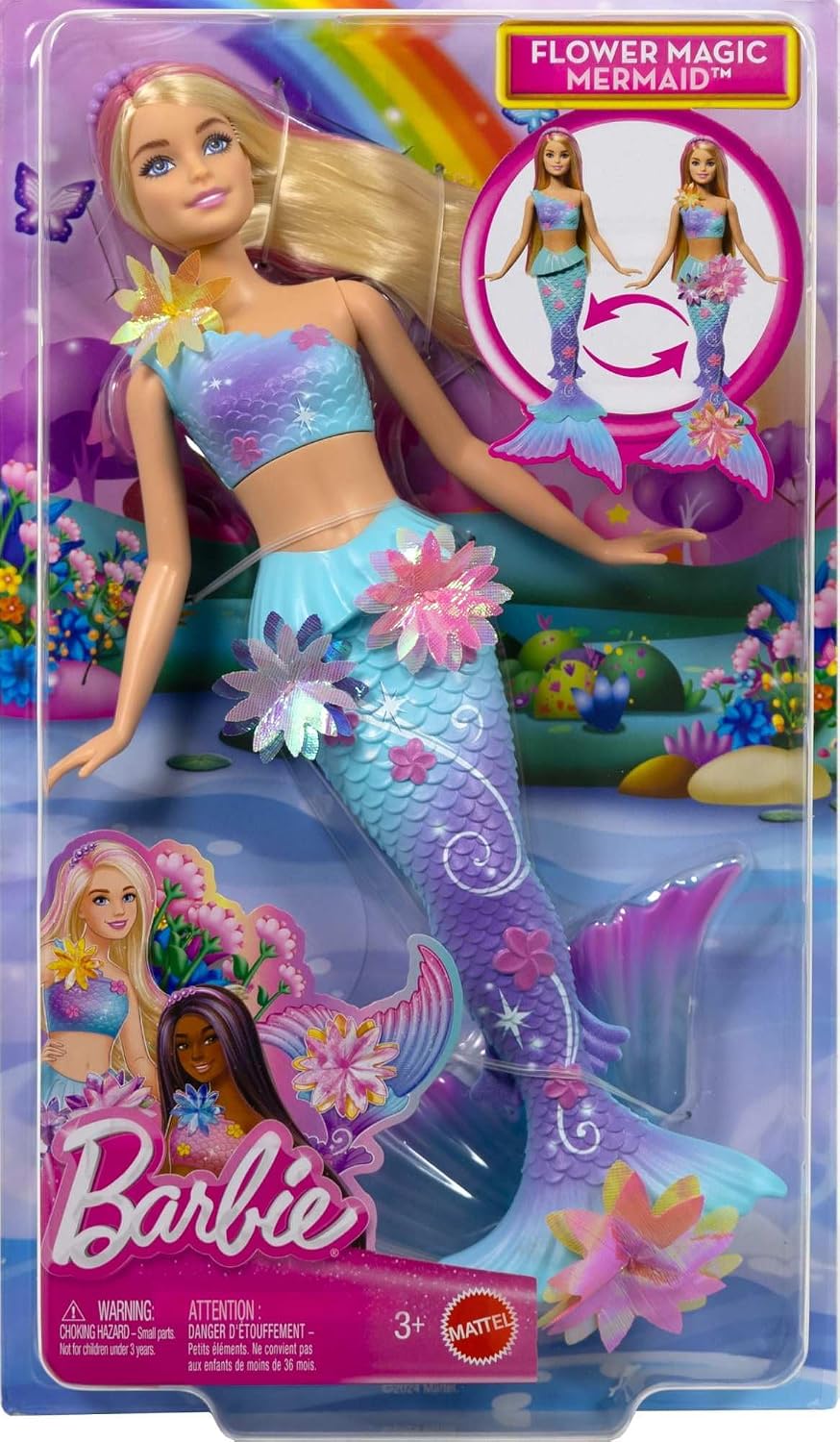 Detalle de Barbie Fantasy Meerjungfrau Flower Feature Puppe – Flower Magic mit blühender Blüte