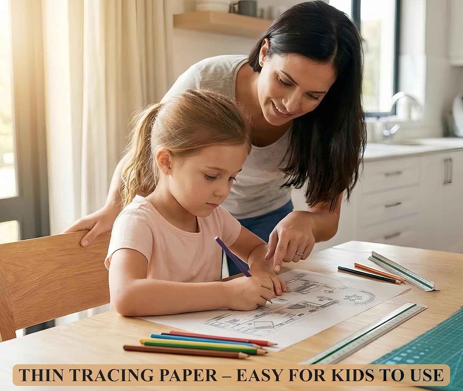Thumbnail 2 de Mirito 100 Feuilles Papier Calque Transparent DIN A4 210 x 297 mm – 70 g/m²