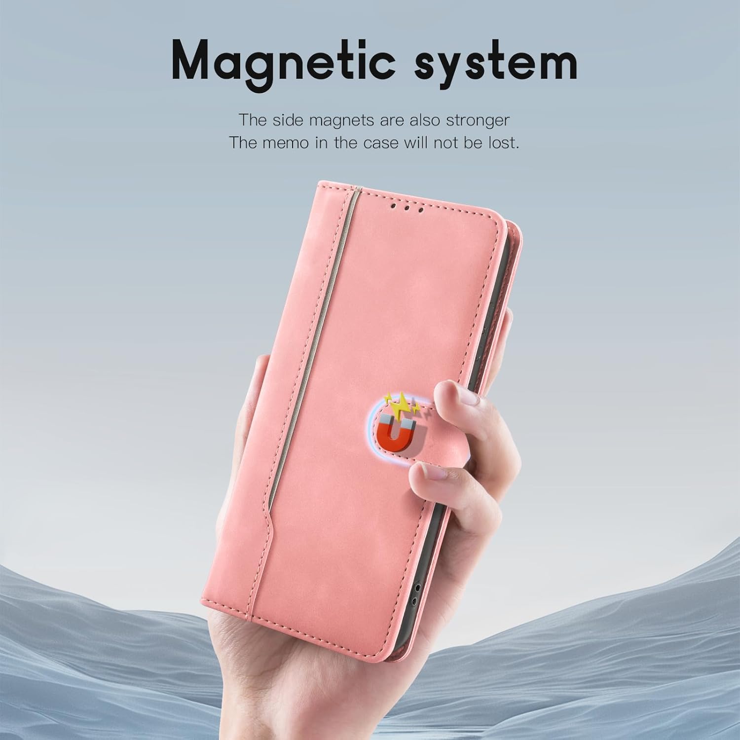 Thumbnail 3 de AsWant Handyhülle für Samsung Galaxy Xcover 7 – Premium Leder Flip Case mit Kartenfächern und Standfunktion (Rosa)