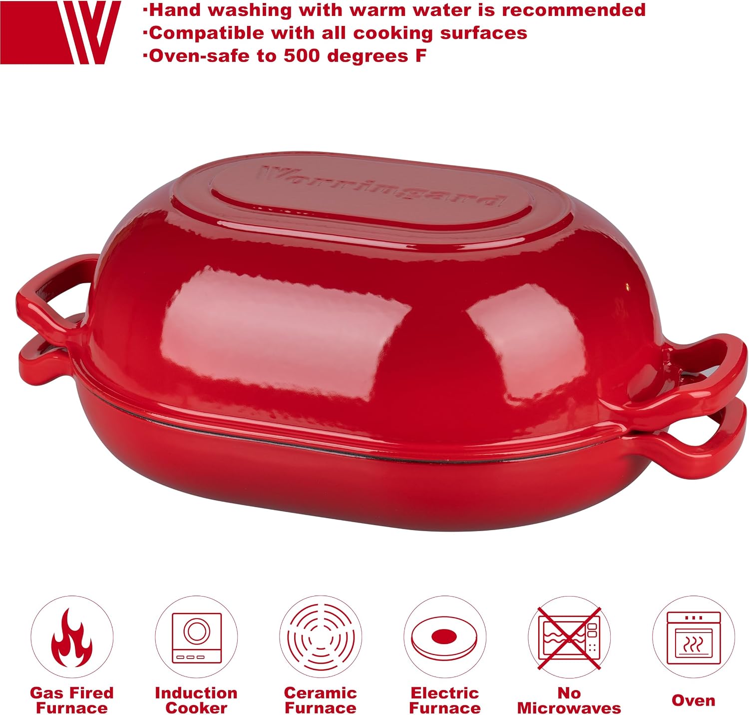 Detalle de VORRINGARD 7QT Enameled Cast Iron Dutch Oven ๐ฒ