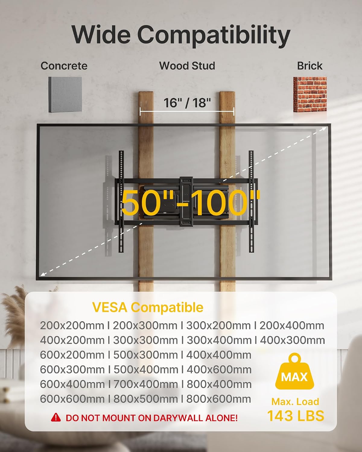 Thumbnail 6 de monTEK Ultra Slim TV Wall Mount 50–100