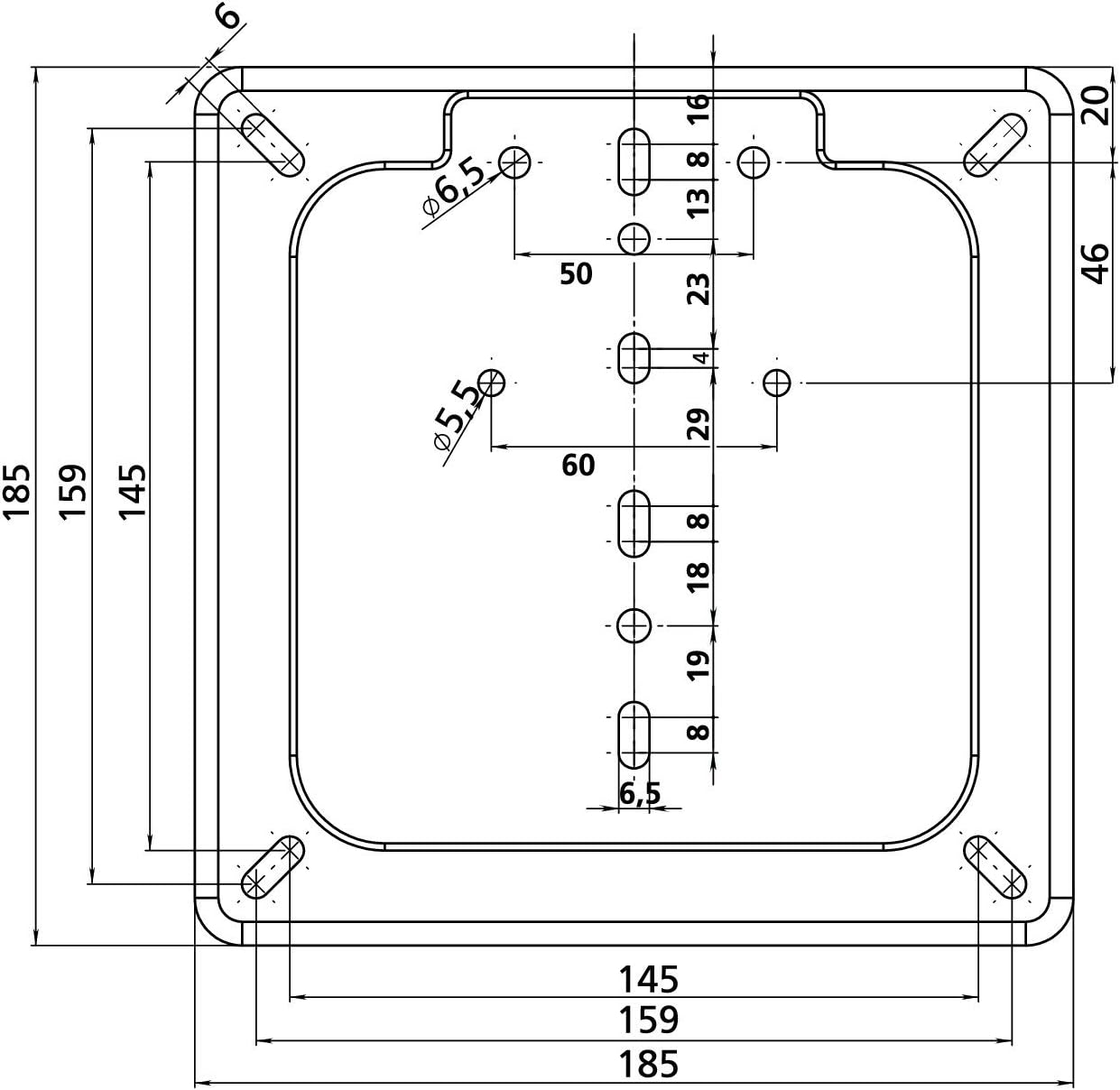 Thumbnail 2 de LAMPA 90148 — Support de plaque d'immatriculation noir
