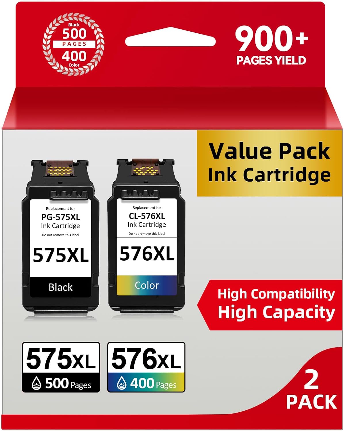 Detalle de Canon 575/576 XL replacement ink cartridges 🖨