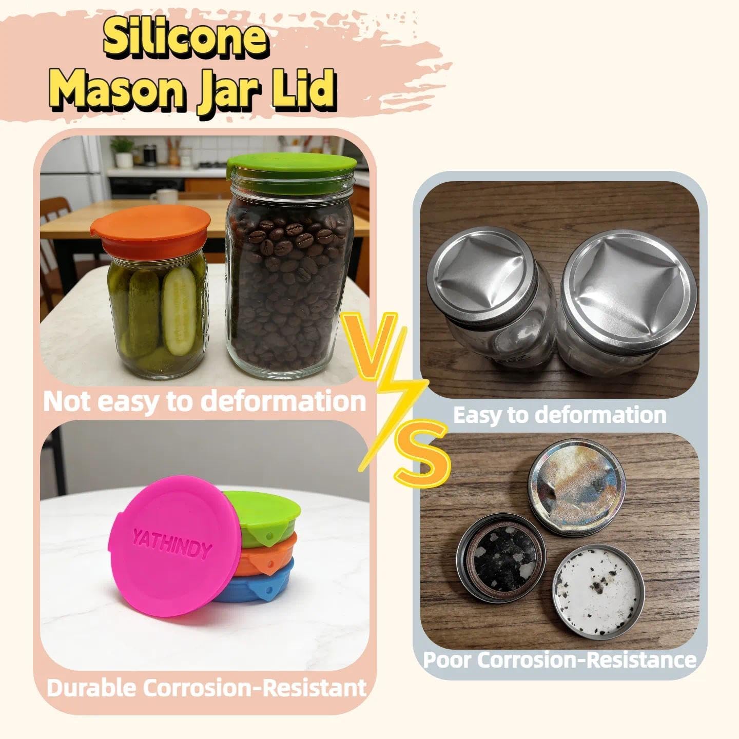 Thumbnail 2 de Original Creator Silicone Mason Jar Lids