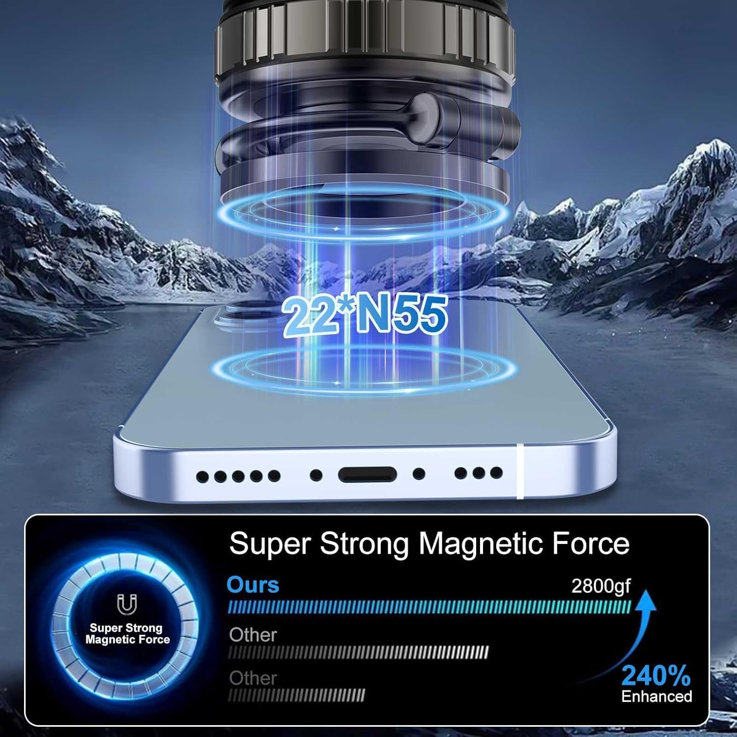 Thumbnail 6 de Kairiyard Upgraded Magnetische Handyhalterung 360°