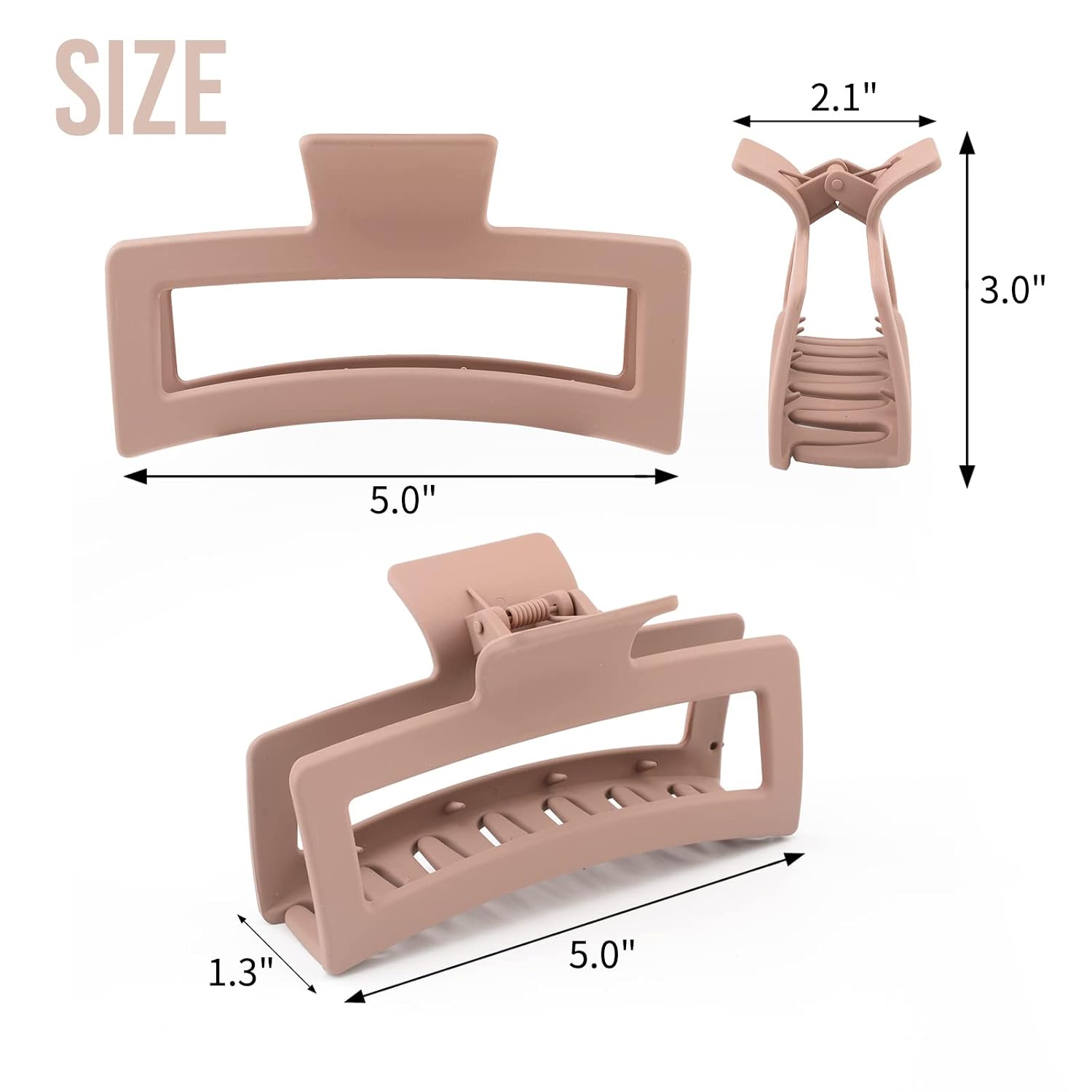 Detalle 2 de ZYTJ 5-Inch Claw Clips for Thick Hair, 4-Pack ⚙
