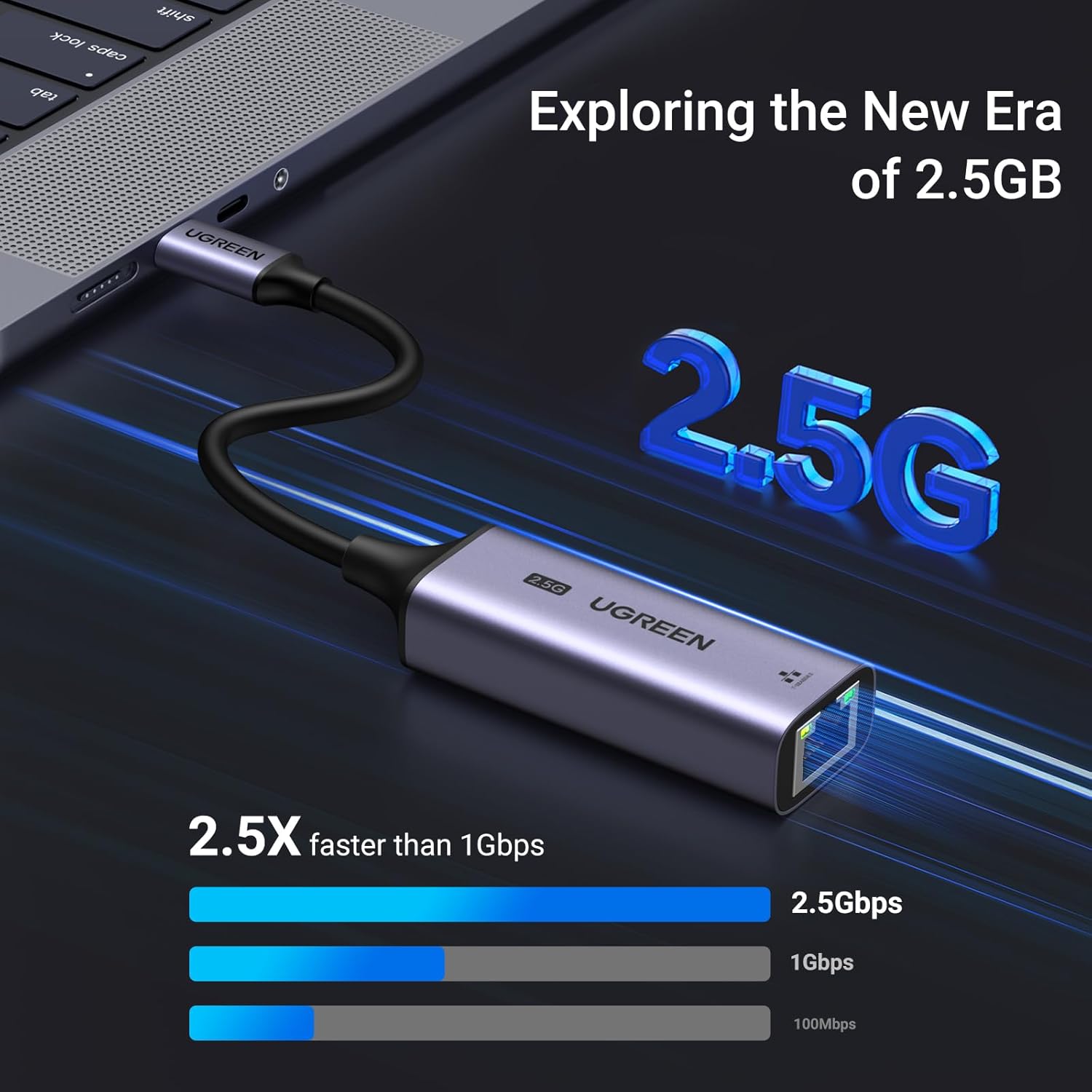 Detalle 2 de UGREEN USB C Ethernet Adapter 2.5G
