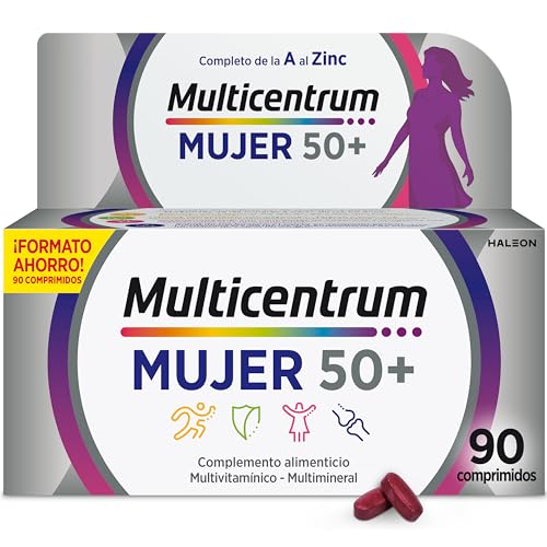 Detalle de Multicentrum Mujer 50+ | Complemento multivitamínico y multimineral para postmenopausia