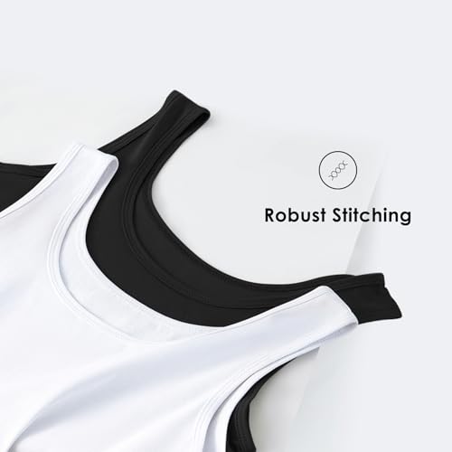 Detalle de YouShow Camiseta interior para hombre sin mangas acanalada (3/5 unidades) – 100% algodón, talla XL