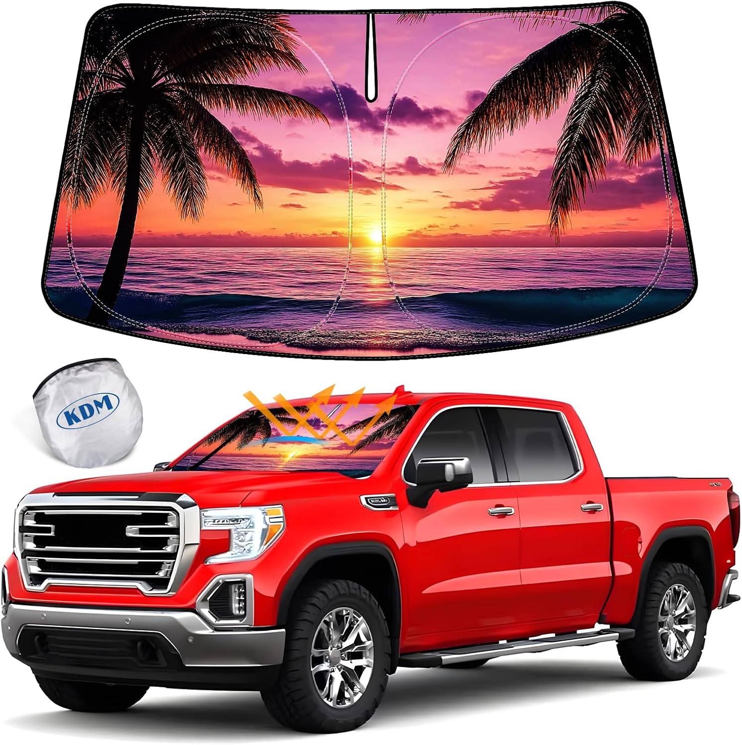 Detalle de KDM Windshield Sun Shade, 210T Polyester
