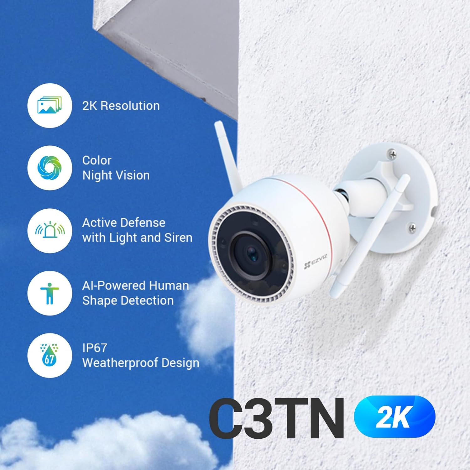 Detalle 2 de EZVIZ OutPro 2K Outdoor Security Camera