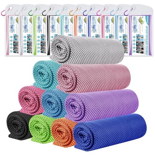 Detalle de Bouiexye Kühlendes Handtuch 100 × 30 cm – 10 Farben, Mikrofaser, sofortige Kühlung