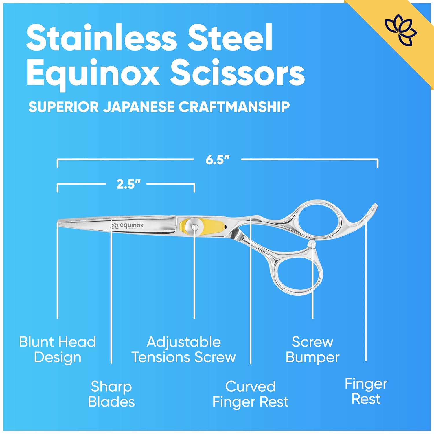 Detalle 2 de Equinox Razor Edge 6.5" Hair Cutting Scissors