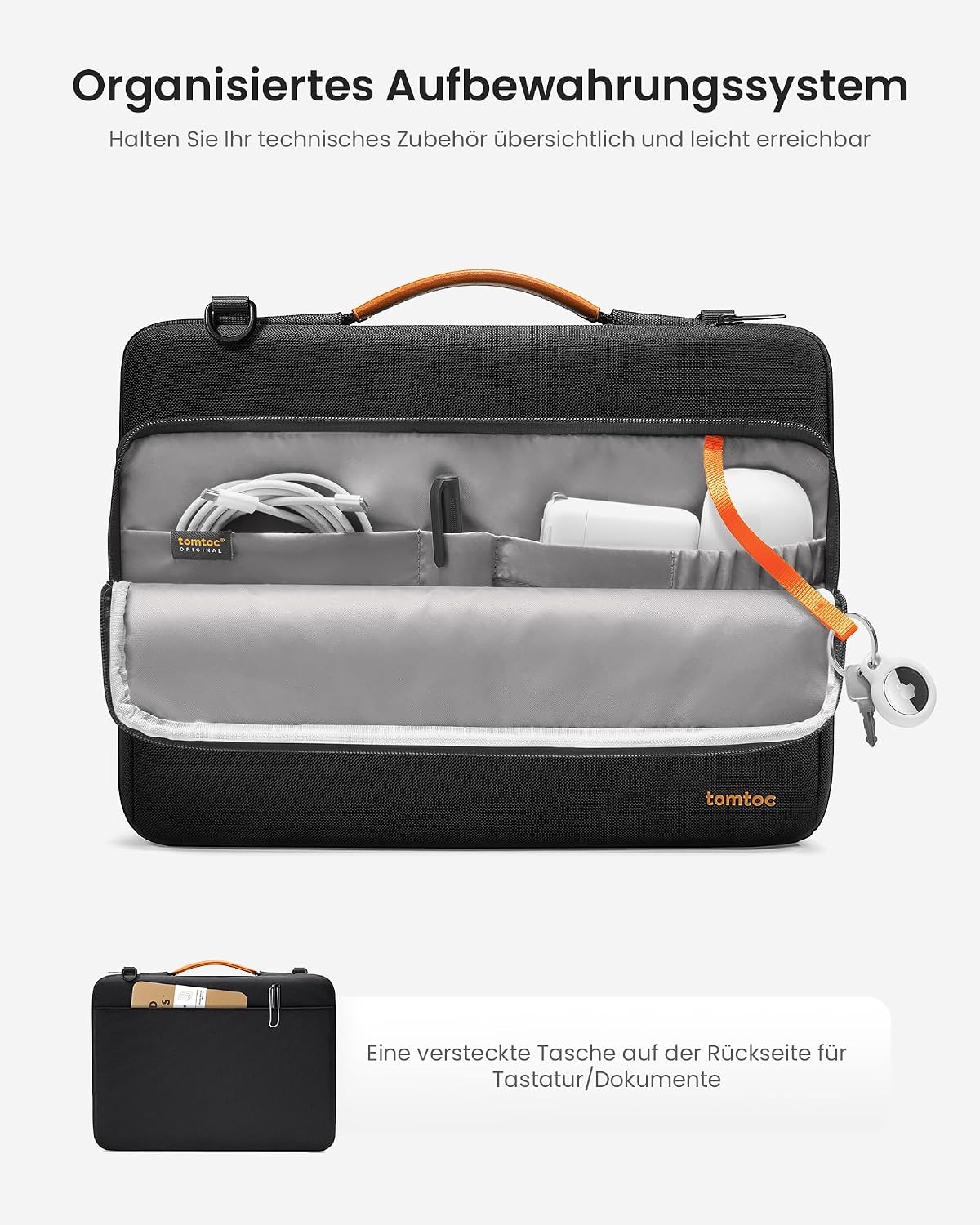 Thumbnail 3 de tomtoc 360° Tasche Hülle für 15-Zoll MacBook Air/Pro & Surface Laptop – wasserabweisend, CornerArmor für Rundumschutz