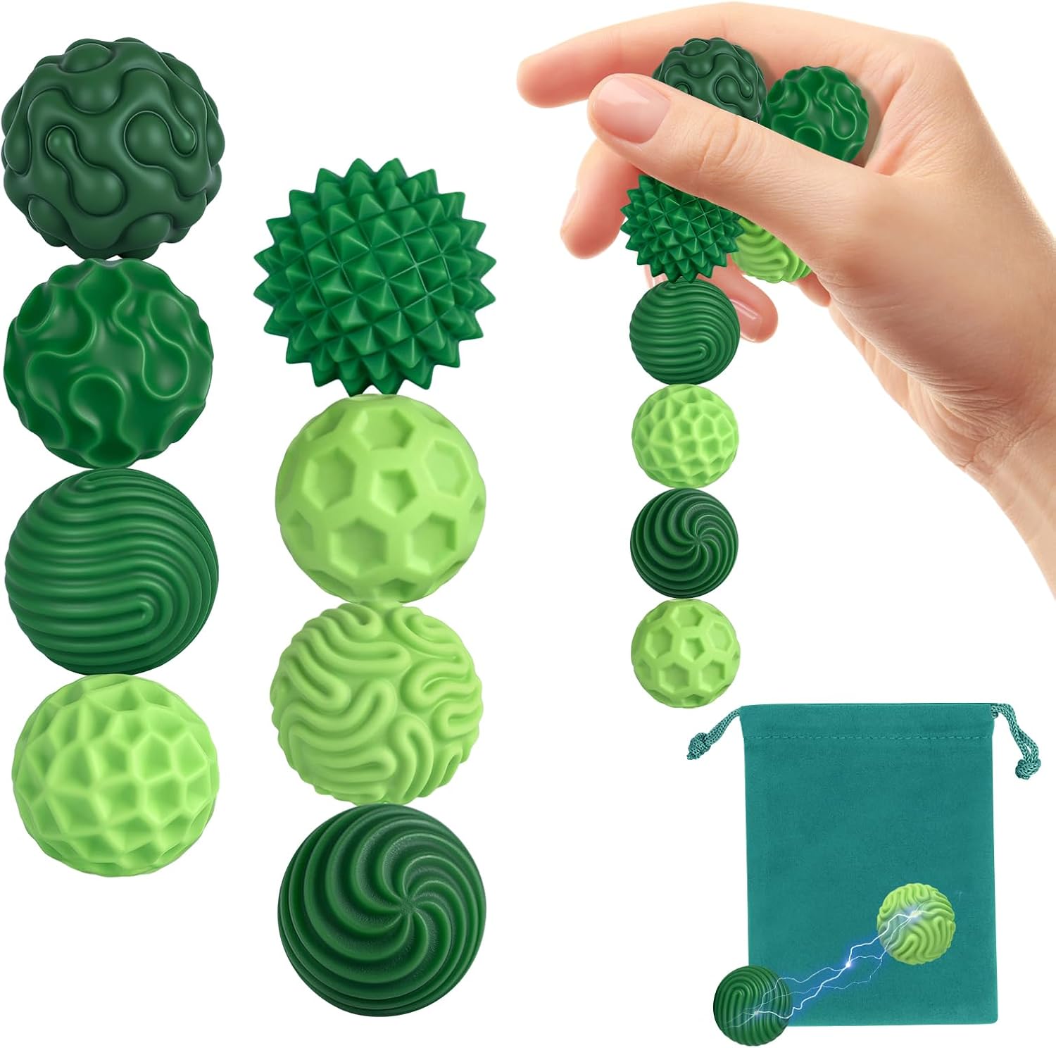 Zingbee Magnet-Fidget Toys Set mit 8 Bällen