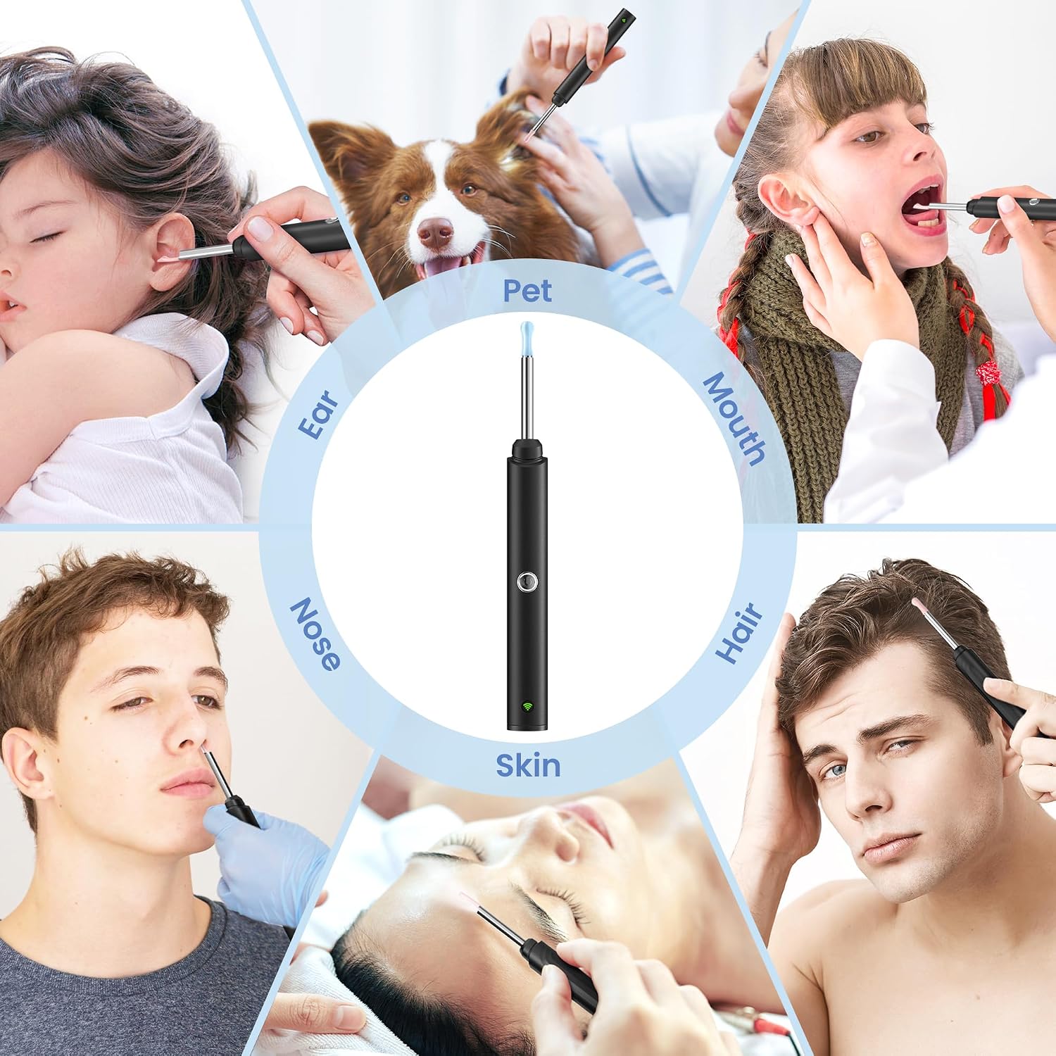 Detalle de DTHENS Ear Wax Removal Kit with 3.0 mm Camera, 6 LED Lights and Wi-Fi