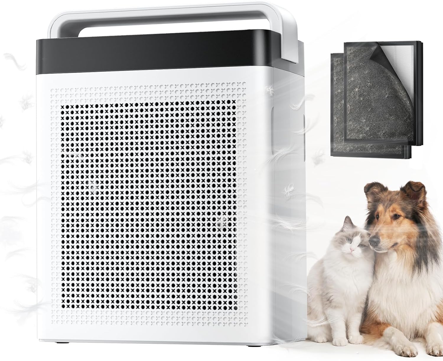 Detalle de Cypcat PAP001 Pet Air Purifier with Dual-Sided Intake, H13 HEPA & Washable Pre-Filter