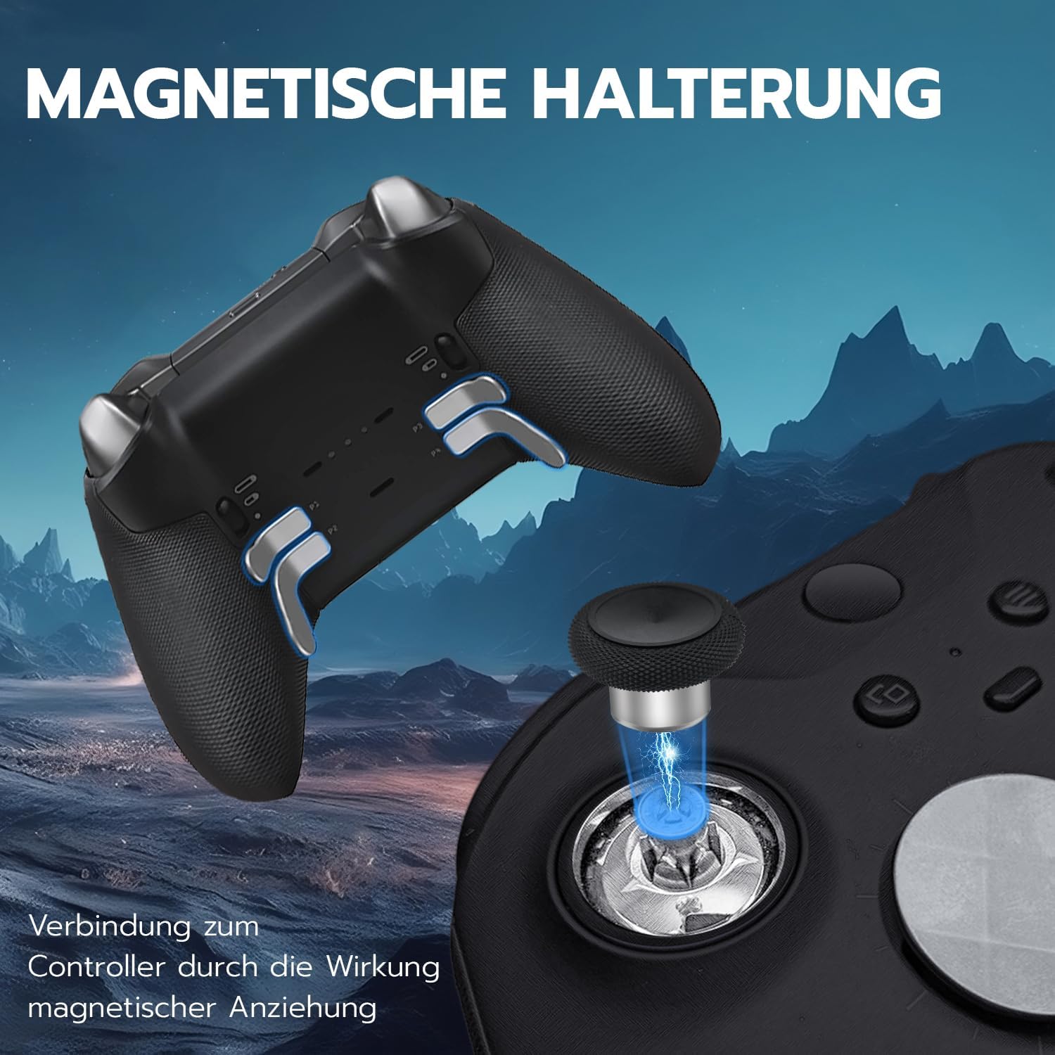 Thumbnail 4 de Mcbazel 13-in-1 Metall Thumbsticks Magnete & Trigger-Paddles für Xbox Elite Series 2 (1797)