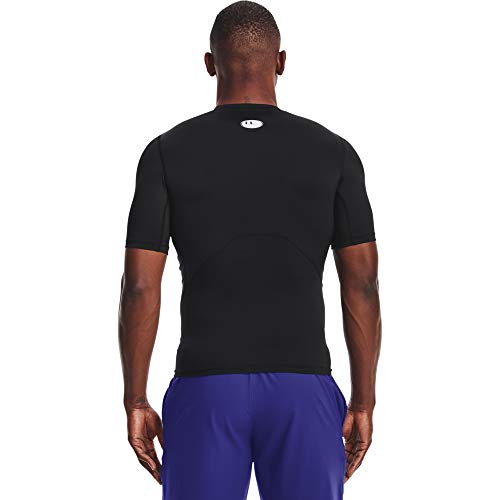 Detalle 2 de Under Armour HeatGear Compression Shirt da uomo – Black/White, M